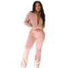 Bianca Two Piece Pants Set Sheer Blush Pink