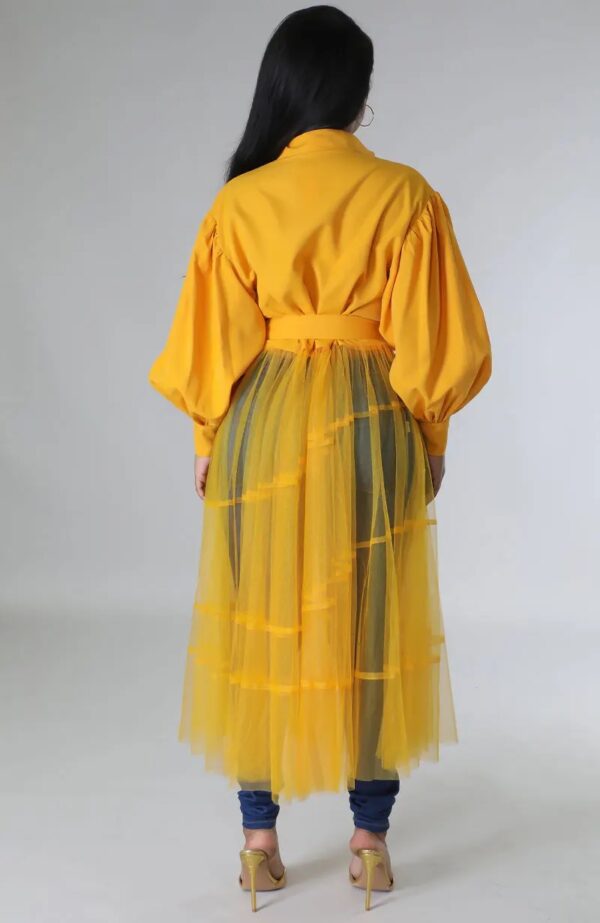 Tadiwa Long Sleeve Mesh Blouse Sunshine Yellow
