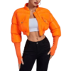 Charlie Cropped Puffer Jacket Bright Orange