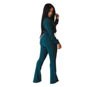 Two Piece Pants Set Midnight Green