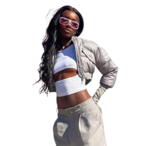 Charlie Cropped Puffer Jacket Light Grey